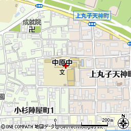 川崎市立中原中学校周辺の地図