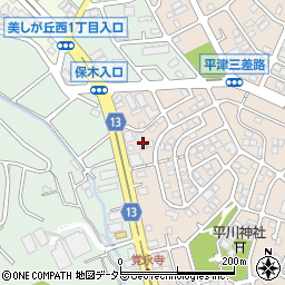 神奈川県横浜市青葉区美しが丘4丁目53周辺の地図