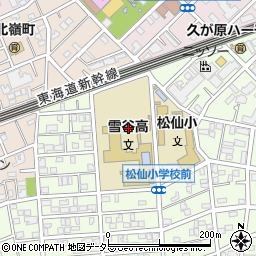 東京都立雪谷高等学校周辺の地図