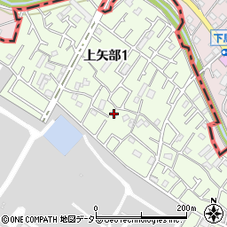 神奈川県相模原市中央区上矢部1丁目5-7周辺の地図