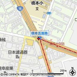 橋本五差路周辺の地図