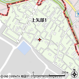 神奈川県相模原市中央区上矢部1丁目5-8周辺の地図