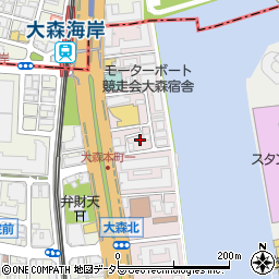 東京都大田区大森本町1丁目5周辺の地図