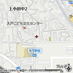 神奈川県川崎市中原区上小田中周辺の地図