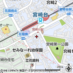 早稲田アカデミー宮崎台校周辺の地図