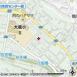 東京都町田市大蔵町268-7周辺の地図