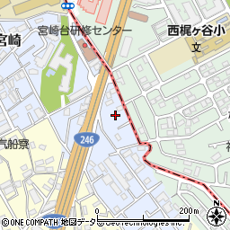 神奈川県川崎市宮前区宮崎98周辺の地図