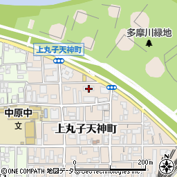 神奈川県川崎市中原区上丸子天神町73周辺の地図