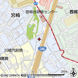 神奈川県川崎市宮前区宮崎108周辺の地図