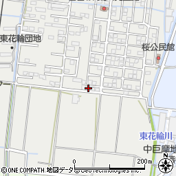 山梨県中央市東花輪1351-30周辺の地図