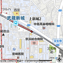 ミスタークラフトマン武蔵新城店周辺の地図