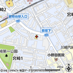 森塾　宮崎台周辺の地図