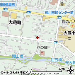 東京都町田市大蔵町387-1周辺の地図