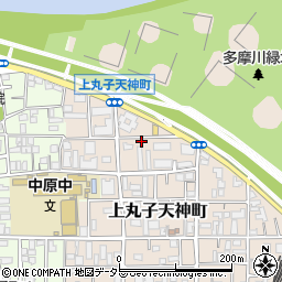 神奈川県川崎市中原区上丸子天神町72周辺の地図