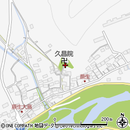 岐阜県美濃市蕨生周辺の地図