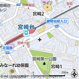 湘南ゼミナール　小中部・宮崎台周辺の地図
