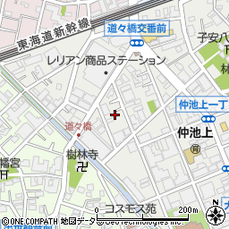 東京都大田区仲池上1丁目28周辺の地図
