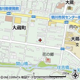 東京都町田市大蔵町386周辺の地図