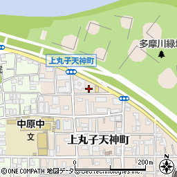 神奈川県川崎市中原区上丸子天神町46周辺の地図