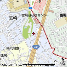 神奈川県川崎市宮前区宮崎104周辺の地図