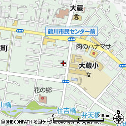 東京都町田市大蔵町347-4周辺の地図