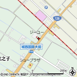 ジーユー東金店駐車場周辺の地図