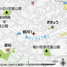 東京都町田市鶴川1丁目17周辺の地図