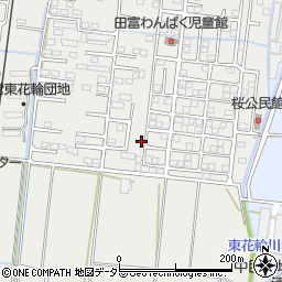 山梨県中央市東花輪1351-46周辺の地図