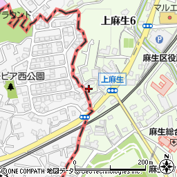 神奈川県川崎市麻生区上麻生6丁目4周辺の地図