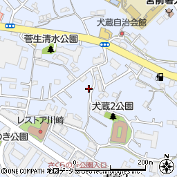 神奈川県川崎市宮前区犬蔵周辺の地図