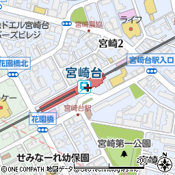 三菱ＵＦＪ銀行東急宮崎台駅 ＡＴＭ周辺の地図