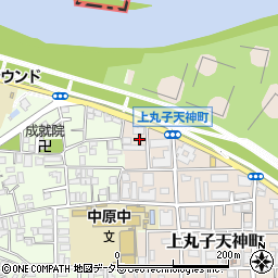 神奈川県川崎市中原区上丸子天神町54周辺の地図