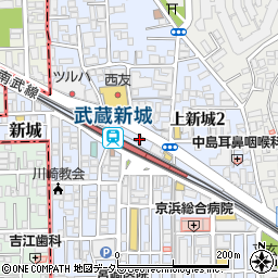 スペアリブハウス ハウディ 武蔵新城店周辺の地図