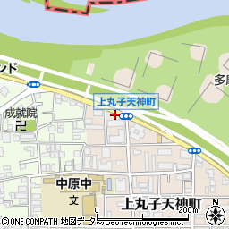 神奈川県川崎市中原区上丸子天神町52周辺の地図