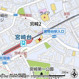 東急ストア宮崎台店周辺の地図