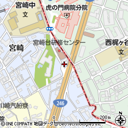 神奈川県川崎市宮前区宮崎102周辺の地図