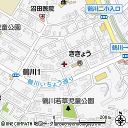 東京都町田市鶴川1丁目周辺の地図