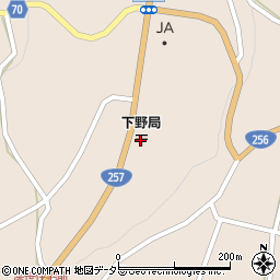 福岡下野郵便局周辺の地図