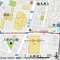 ファミリーマート南大井三丁目店周辺の地図
