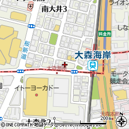 東京都品川区南大井3丁目33周辺の地図