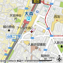 ファミリーマート大森駅東口店周辺の地図