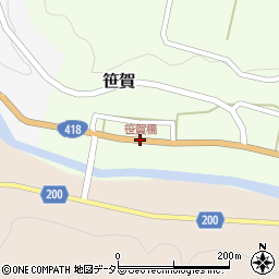 笹賀橋周辺の地図