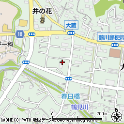 東京都町田市大蔵町509-4周辺の地図