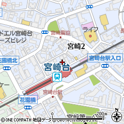 ハイフキヤドラッグ宮崎台駅前店周辺の地図