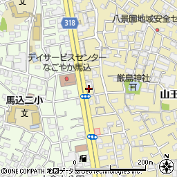 ローソン大田山王四丁目店周辺の地図