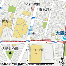 大森本田ビル周辺の地図