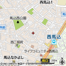 東京都大田区西馬込2丁目5周辺の地図