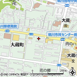 東京都町田市大蔵町377-9周辺の地図