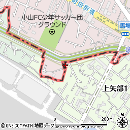 神奈川県相模原市中央区上矢部1丁目19周辺の地図