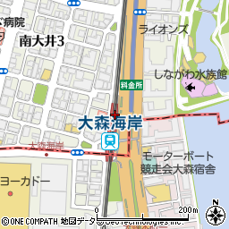 セブンイレブン京急ＳＴ大森海岸店周辺の地図